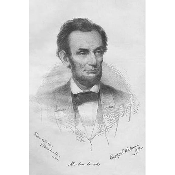 President Abraham Lincoln-Fine Art Canvas Print (20" x 30")
