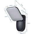 thumbnail image 3 of Aplique LED de pared para interior y exterior de 12 W, Huat Downlight, moderno aplique LED impermeable IP65, aplique de aluminio para salón, escalera, pasillo y jardín (negro/blanco natural), 3 of 5