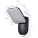 thumbnail image 3 of Aplique LED de pared para interior y exterior de 12 W, Huat Downlight, moderno aplique LED impermeable IP65, aplique de aluminio para salón, escalera, pasillo y jardín (negro/blanco cálido), 3 of 5