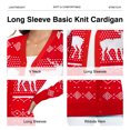thumbnail image 4 of Uvplove Women Long Sleeve Soft Basic Knit Cardigan Sweater,Red Chrismas Elk,S,(S-3XL), 4 of 9