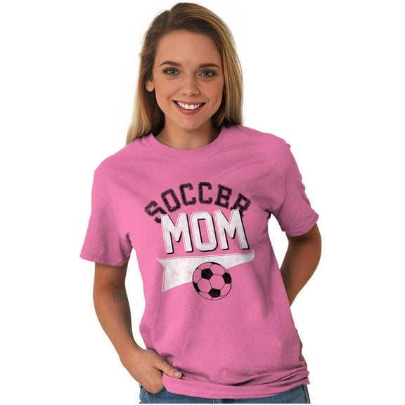 Cute Proud Soccer Mom Sports Mother Women's Plus Size Graphic Tee Brisco Brands 2X