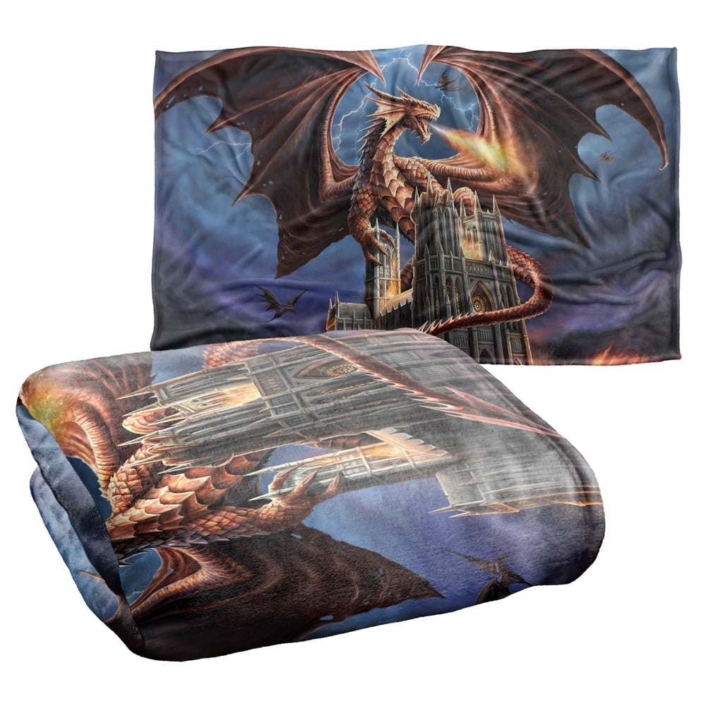 Anne Stokes Dragons Fury Silky Touch Super Soft Throw Blanket 36" x 58