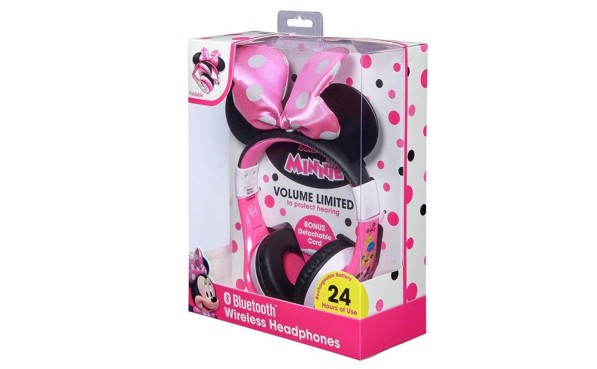eKids Minnie Mouse Bluetooth Headphones for Kids, Pink photo 6