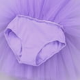 thumbnail image 7 of TiaoBug Kids Girls Mesh Spliced Ballet Tutu Dress Cutout Back Gymnastics Skirted Leotard Ballerina Dancewear Light Purple 12, 7 of 7