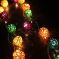 thumbnail image 3 of Rattan Lichterkette Solar Warmweiß, 20 LEDS 4.8M 2Modes Außen Lichterketten Solar Lampions Wasserdicht Weihnachtsbeleuchtung für Gärten Häuser Outdoor (Warmweiß), 3 of 5