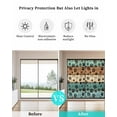 thumbnail image 4 of Window Privacy Film Dog Claws Stained Glass Window Film Decorative Sun Block Window Cover Black Cat Pets Printed Teal Brown Wood Grain Window Clings Static Adhesive Sticker for Bathroom 35.4"x78.7", 4 of 7