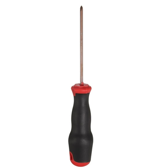 Uxcell PH0 Phillips Screwdriver #0 6.3" Magnetic Screwdrivers 3.35" Heat-Treated S2 Alloy Steel with Ergonomic Handle for DIY Repairing, Red Brown