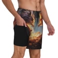 thumbnail image 2 of Fotbe Red And Gray Flame Fox Traje de Baño para Hombre – Shorts de Natación de Secado Rápido con Forro y Bolsillos-3X-Large, 2 of 6