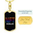 thumbnail image 3 of NFT Hodler Crypto Stainless Steel or 18k Gold Premium Swivel Dog Tag Keychain, 3 of 8