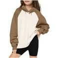 thumbnail image 5 of Fancifize Hoodies for Kids Oversized Sweatshirts Long Raglan Sleeve Pullover Top Cute Preppy Fall Winter Outfits for Girls Boys, 5 of 5