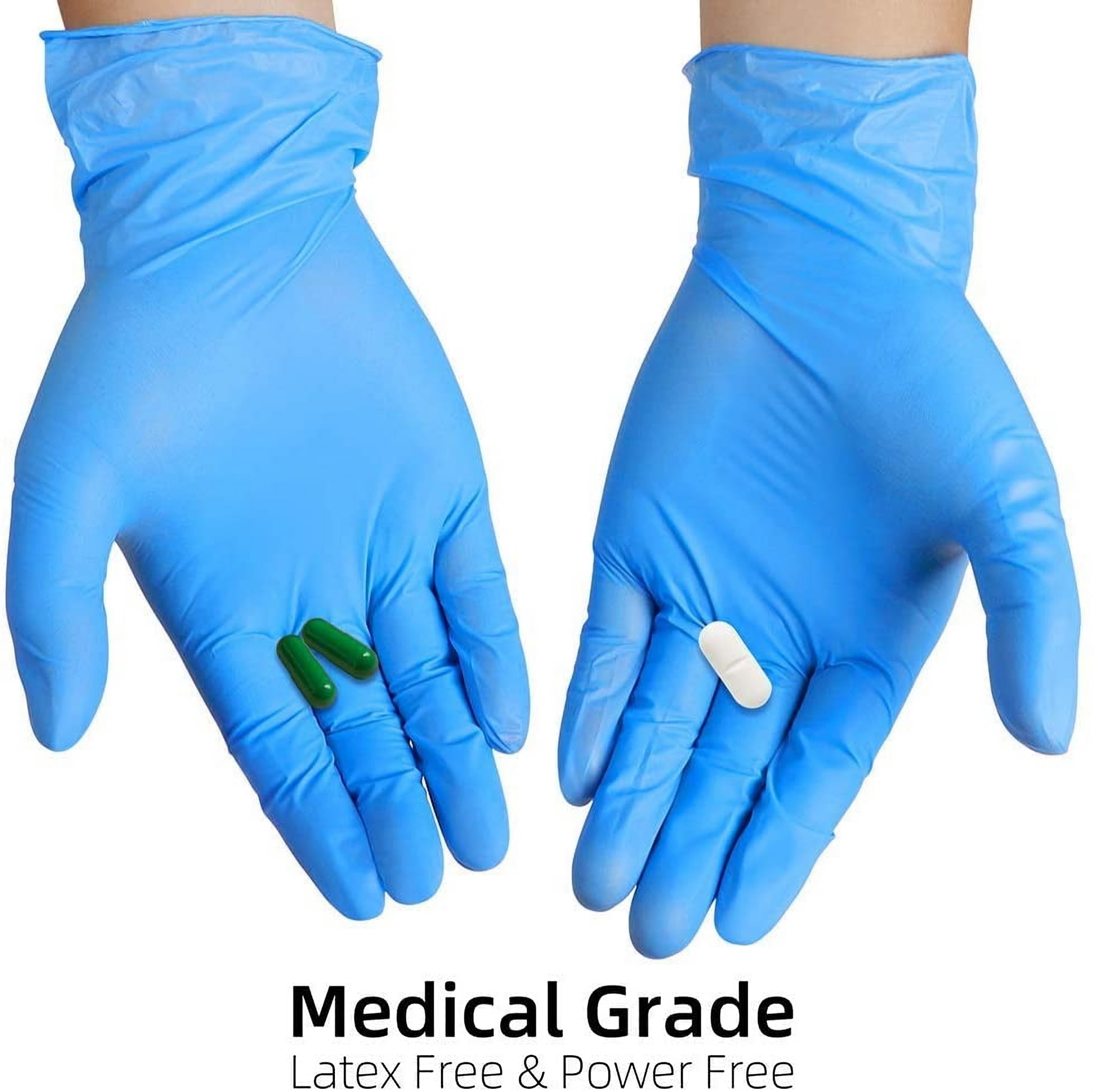 MySmile 1000pc XL Size Medical Disposable Synguard Nitrile Exam Gloves Blue Non-Sterile Latex Free Powder Free