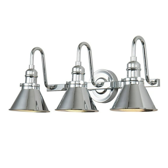 Lucas McKearn Provence 3-light Metal Bath Vanity Light in Polished Chrome