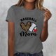 thumbnail image 3 of Blusas de Manga Corta para las Mujeres Imprimir Cuello Redondo, Camiseta Casual para Primavera Verano Diario, 3 of 3