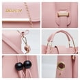 thumbnail image 2 of Set 3 Bolsas Bandolera Mujer Cosmetiquera Cartera Borla Logo CAFE Bandolera bolso, dama, juvenil, 2 of 2