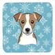 Carolines Treasures BB1694FC Snowflake Jack Russell Terrier Mousse Sous-Verres- Ensemble de 4 – image 1 sur 1