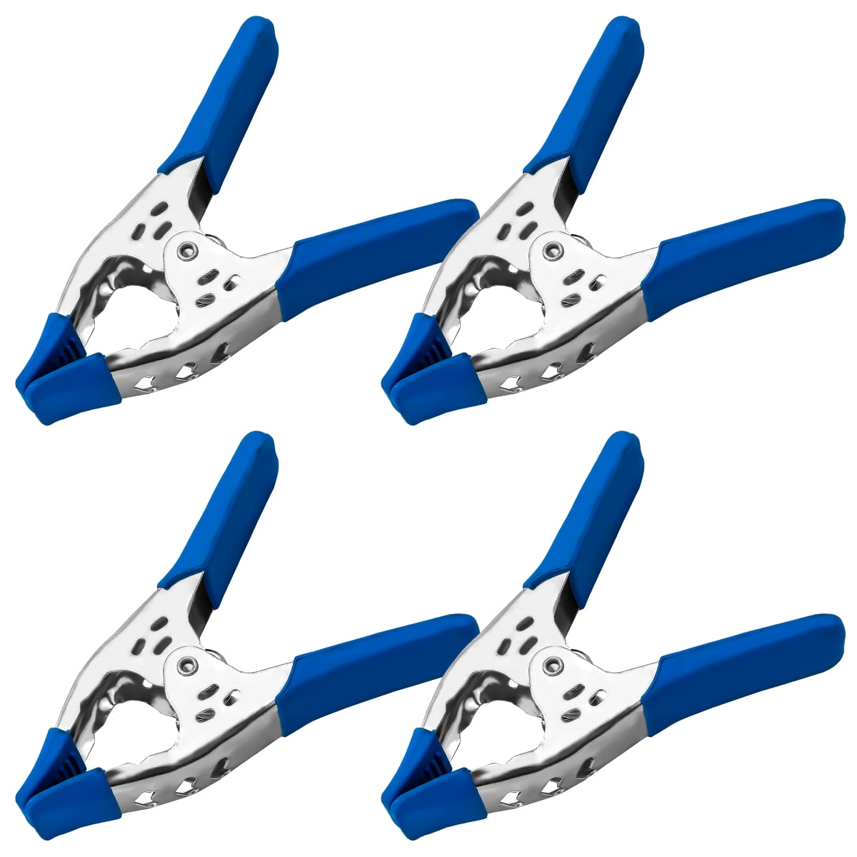 4 Pack 6" Spring Clamp Large Super Heavy Duty Spring Metal Blue-2.5" Jaw Opening 
