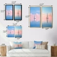 thumbnail image 4 of Designart "Tranquil Solitary Sailboat at Pastel Sunset I" Boat Framed Wall Art Set Of 2 - Modern Pink Frame Gallery Set For Office Decor, 4 of 6