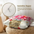 thumbnail image 4 of Valentines Day Pillow Covers 18x18 Inch Valentines Pillow Covers Set of 2 Pink Heart Love Floral Throw Pillows Cover Anniversary Decorative Farmhouse Linen Cushion Covers for Home Sofa Couch Bed, 4 of 6