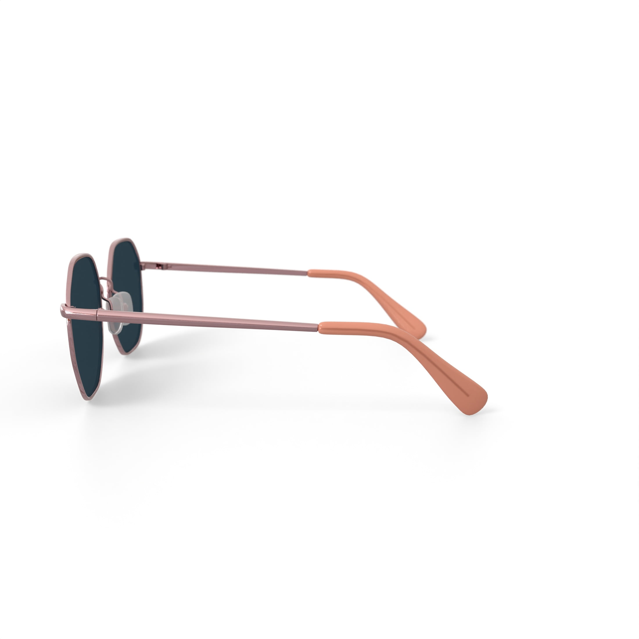 Harper and Roe HR3003 Sunglasses with Case, Shiny Light Gold, Geometric, Metal, 56-18-139