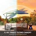 thumbnail image 4 of 10 ft Offset Patio Umbrella with Cover, Hanging Cantilever Umbrella with 360Â° Rotation, Crank Handle, Tilt, Navy Blue, 4 of 10