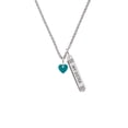 thumbnail image 2 of Delight Jewelry Acrylic 5/16" Teal Heart Silvertone Always My Sister Bar Charm Necklace, 23", 2 of 4