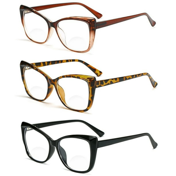 How Much Do Bifocals Cost At Walmart 3 Pairs Bifocal Reading Glasses Cat Eye Square Womens Sexy Readers