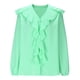 thumbnail image 5 of Camiseta sin mangas para mujer,Blusa informal de manga larga con volantes y cuello en V para mujer, de poliéster, ideal para uso diario, sopatenor, 5 of 8