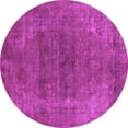 thumbnail image 1 of Ahgly Company Indoor Round Oriental Purple Industrial Area Rugs, 4' Round, 1 of 4