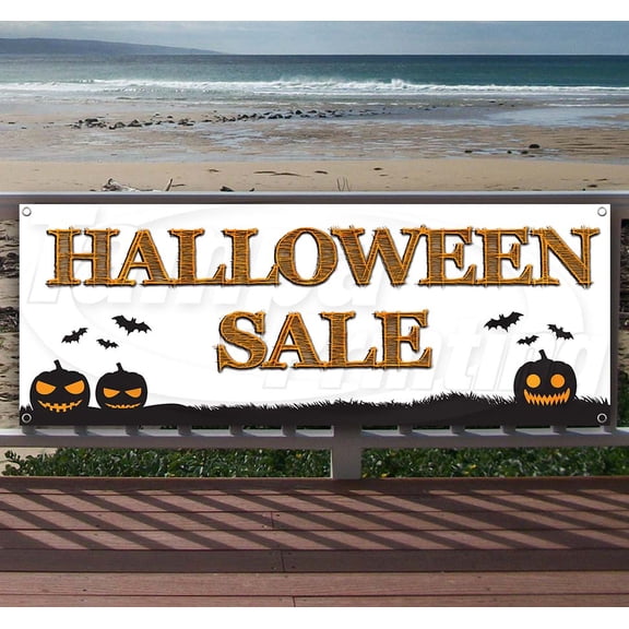 Halloween Sale 13 oz Vinyl Banner With Metal Grommets