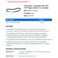 thumbnail image 2 of Timing Belt - Compatible with 1993 - 1997 Toyota Corolla 1.6L 4-Cylinder 1994 1995 1996, 2 of 2