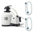thumbnail image 1 of INTEX 3000 GPH Above Ground Pool Sand Filter Pump & 1.5" Pump Hose (2 Pack), 1 of 12