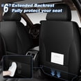 thumbnail image 4 of HQBQBUG Car Seat Covers Full Set for Toyota Tundra 2008-2025 5 Seats Waterproof Leather Front and Back Car Seat Covers Protectors Black,Full Set(2 Row 5 Seats), 4 of 10