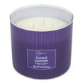 thumbnail image 4 of Mainstays 3-Wick Textured Wrapped Costal Lavendar Scented Candle, 14 oz, 4 of 6