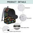 thumbnail image 4 of Game Controller Black Pattern Backpack for School, Cute School Bag with Adjustable Shoulder Straps and Padded Back, 15.7"x11.8"x5.5", 4 of 5