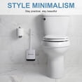 thumbnail image 2 of kaxionage Toilet Brush with Flexible Brush Head and Silicone Bristles, Quick Drying Holder Set for Bathroom, Compact Size, 2 of 6