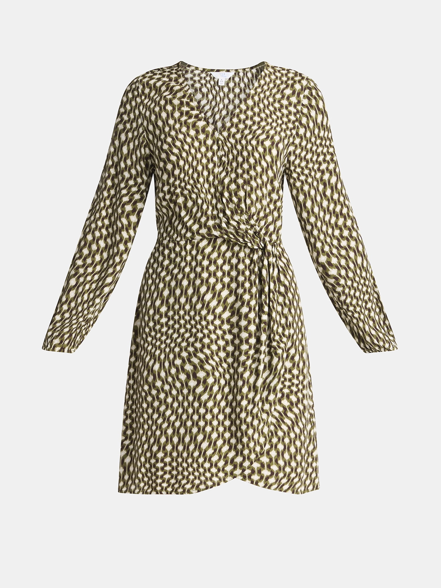 Time and Tru Women's Wrap Mini Dress, Sizes XS-XXXL