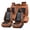 Brown & Black, variant on FLORICH Full Set Car Seat Covers, Universal Nappa Leather Seat Covers for Car Trucks SUV with Lumbar Support, Waterproof, Anti-Slip, Beige