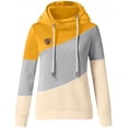 thumbnail image 3 of Sudaderas con capucha para mujer, cuello redondo, casual, manga larga, bloques de color, sudaderas con capucha, suéteres, tops de otoño Levamdar WRMH-1664-105, 3 of 5