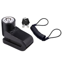 OUNONA  Bike Disc Brake Lock Security Locks Alarm Wheel Bicycles Black