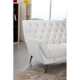 thumbnail image 5 of Pemberly Row Modern Tufted Italian Leather Accent Chair in White, 5 of 6