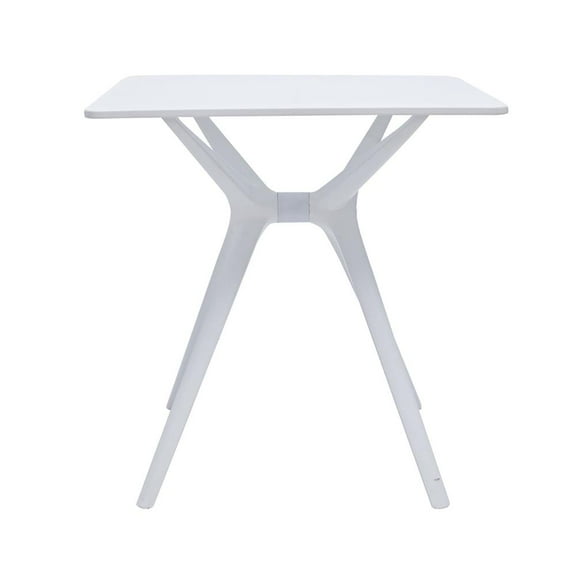 Midcentury Plastic Side Table in White