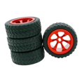 thumbnail image 4 of Set/4pcs 30mm Wheel with Tires :28 K969 K989 P929 RC Car Parts - Red, 30mm, 4 of 6