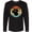 AB-Black, variant on Inktastic Drum Set Retro Drummer Sunset Long Sleeve T-Shirt