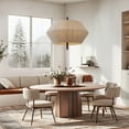 thumbnail image 4 of Brazilian Mod Oak Pendant Light , Cotton Rope Shade , Modernism , hanging lights for bedroom , pendant lights for dining room , living room chandlier, 4 of 13