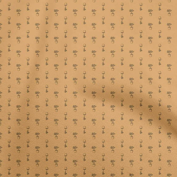 oneOone Polyester Spandex Light Green2 Fabric House Plants Craft Projects Decor Fabric Printed By The Yard 56 Inch Wide