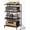 Large and Outlet, variant on Media Stand with Power Strips,4-Tier Stereo Cabinet Audio Rack,Game Console Shelf with Adjustable Shelves,Small Entertainment Center with Larger Tabletop for PS5 Xbox TV Box DVD Players