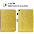 thumbnail image 5 of iPad 9.7 2018/2017 Case with Pencil Holder, iPad Air 1 2 Case, Allytech Glitter Leather Folio Kickstand Shock-Absorbing Auto Sleep Wake Case for Apple iPad 9.7 6th/5th Generation, iPad Air 1 2, Gold, 5 of 7
