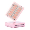 thumbnail image 4 of Simple solid-color press-on nails, nude apricot pink gel nail tips, short almond wearable false nails, 4 of 5