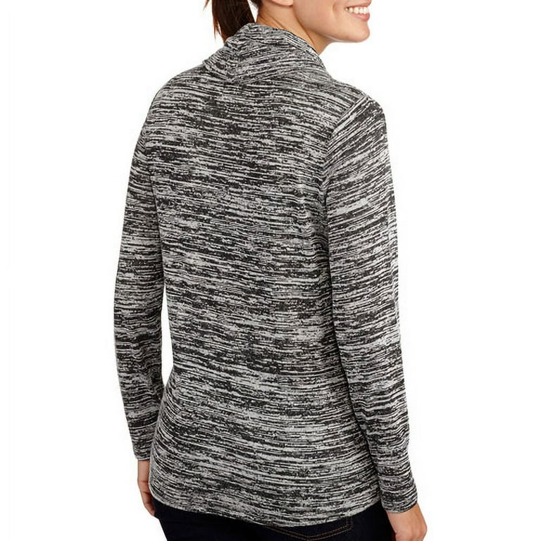 Women s Cowl Neck Hacci Jersey Sweater Walmart