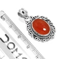 thumbnail image 2 of Natural Carnelian Pendant 925 Sterling Silver Handmade Jewelry, 2 of 4